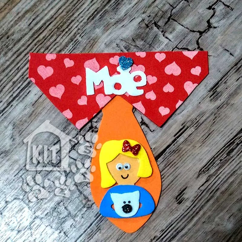 Colarinho com gravata Dia das Mães - 10 unidades