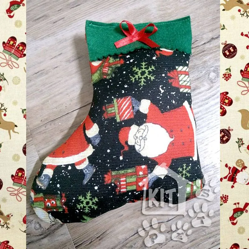 Brinquedo Almofada Botinha do Papai Noel - 5 unidades
