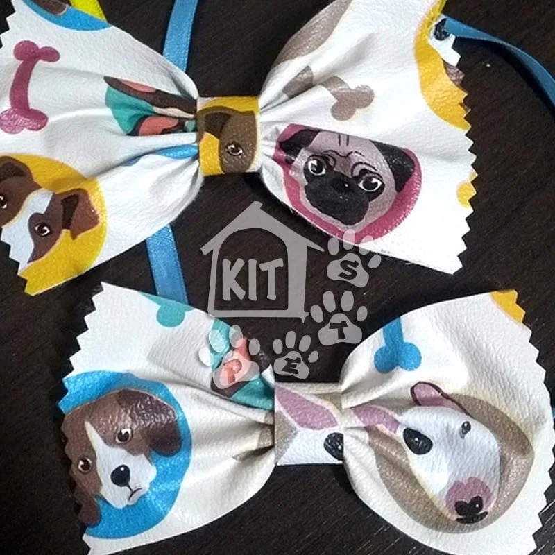 Gravata Borboleta em couro DOG - 10 unidades