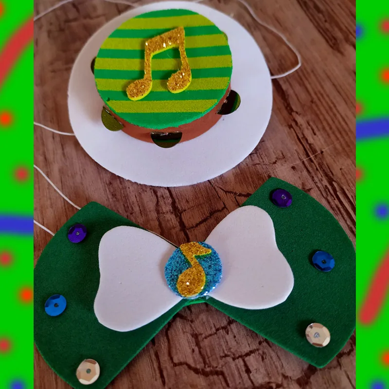 Conjunto Chapéu + gravata de carnaval - 01 unidade