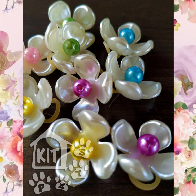 Flor para Penteado Primavera - 10 unidades