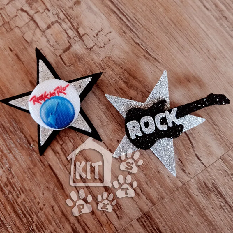 Enfeite pra topete Rock in Rio - 10 unidades