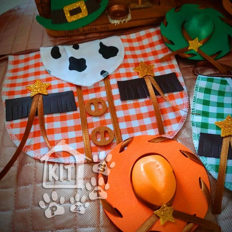 Conjunto Cowboy com chapéu - 10 unidades