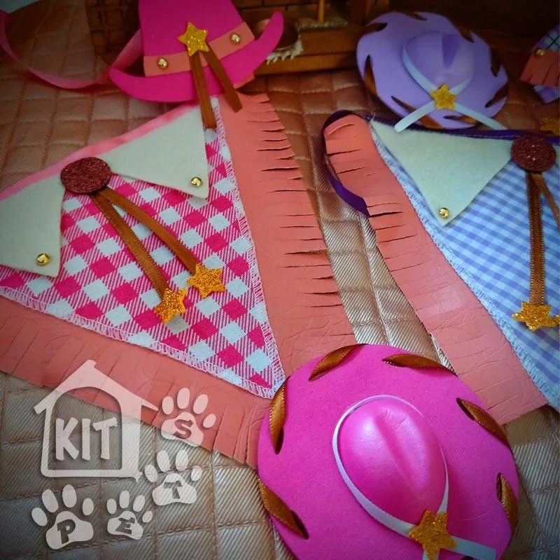 Conjunto Cowgirl com chapéu topete - 10 unidades