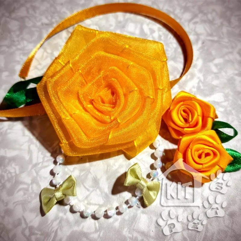 Flor para Pescoço + flores topete Kitpets - 10 unidades