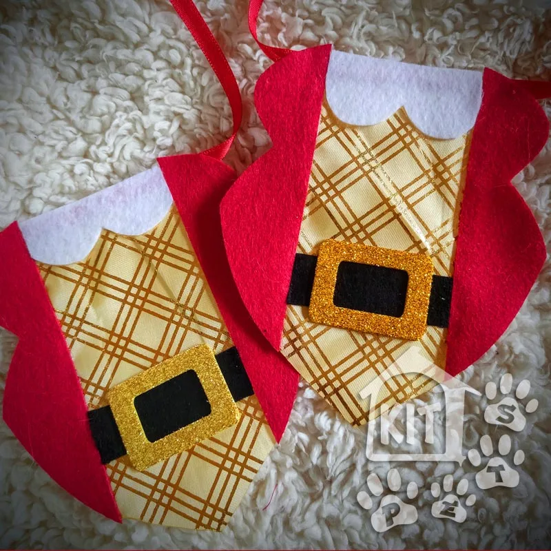 Gravata Dourada de Natal - 10 unidades