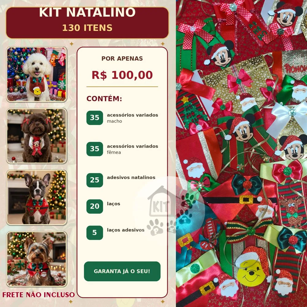 KIT NATALINO - 130 ITENS